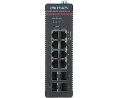 Šakotuvas PRAMONINIS SWITCH'AS POE DS-3T1512HP-SI-8P4F/NOPOWER 8 PRIEVADŲ SFP Hikvision