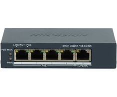 Šakotuvas SWITCH POE DS-3E1505P-EI 4 PRIEVADŲ Hikvision