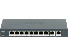 Šakotuvas 10 prievadų, 8 PoE prievadų komutatorius Hikvision DS-3E1510P-EIV2