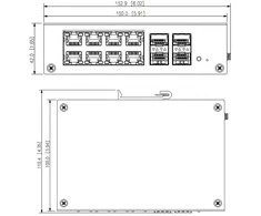 Šakotuvas SWITCH POE HS4412-8ET-120 8 PRIEVADŲ + 4 x SFP DAHUA