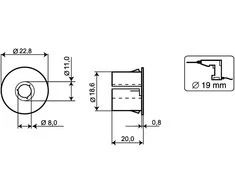 SET OF SNAP-IN MOUNTING COLLARS MC300-S31W ALARMTECH
