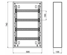 SKIRSTIKLIS VIRŠ TINKO 96-MODULINIS LE-337204 XL3 S 160 LEGRAND