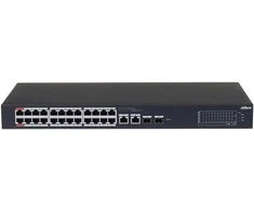 Šakotuvas „Dahua“ kamera „Dahua Technology DH-CS4226-24ET-240“ tinklo komutatorius Valdomas 2 lygio gigabito eternetas (10/100/1000) Maitinimas per eternetą (PoE) Juodas
