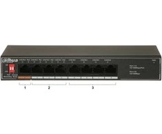 Šakotuvas SWITCH POE SF1008LP 8 PRIEVADŲ, 4 PoE DAHUA