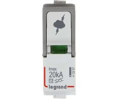 VIRŠĮTAMPIŲ RIBOTUVO ĮDĖKLAS LE-412297 2 TIPAS 20 kA LEGRAND