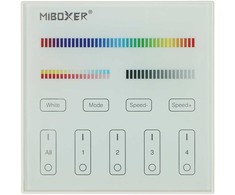 SIENINIS NUOTOLINIO VALDYMAS LED AŠVIETIMO VALDIKLIEMS T4 2,4 GHz, MONO, CCT, RGB, RGBW, RGBCCT (RGBWW) MiBOXER