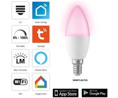 Alecto SMARTLIGHT30 - išmani LED lemputė su Wi-Fi