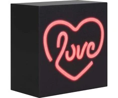 BigBen Neoninė belaidė „Bluetooth“ kolonėlė „Love“ / medinis dėklas