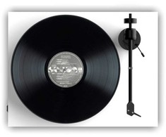Patefonas Pro-Ject E1 BT su Audio-Technica AT3600L galvute, priešstiprintuviu ir Bluetooth, baltas