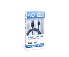 USB-C (M) – USB 3.0 A (M) laidas, ilgis: 1,8 m AQ Premium