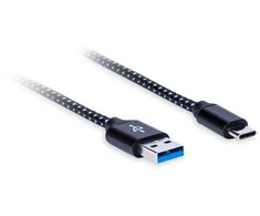 USB-C (M) – USB 3.0 A (M) laidas, ilgis: 1,8 m AQ Premium