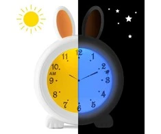 Naktinė lempa yra žadintuvas, miego treniruoklis Alecto BC100BUNNY
