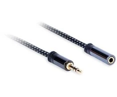 Jack 3,5 mm stereo lizdo prailginimo kabelis Ilgis: 3,0 m AQ Premium