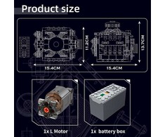 Mould King KONSTRUKCINIAI BLAKAI MOLD KING 10171 AŠTUONIŲ CILINDRŲ V8 VARIKLIS 487EL