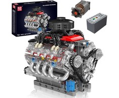 Mould King KONSTRUKCINIAI BLAKAI MOLD KING 10171 AŠTUONIŲ CILINDRŲ V8 VARIKLIS 487EL