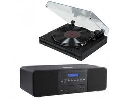 Rinkinys stereo / Cyfrowa mini muzikinis centras su gramofonem THOMSON TT350 &amp; MIC200