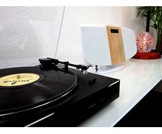 Stereo grotuvas / skaitmeninė mini sistema su patefonu THOMSON TT350 ir MIC401