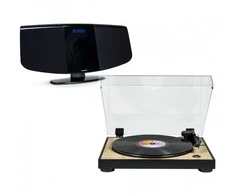 Rinkinys stereo / Cyfrowa mini muzikinis centras su gramofonem THOMSON TT300 &amp; MIC400