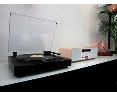 Stereo grotuvas / skaitmeninė mini HiFi sistema su patefonu THOMSON TT350 ir MIC201
