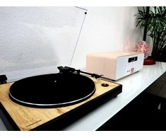 Rinkinys stereo / Cyfrowa mini muzikinis centras su gramofonem THOMSON TT300 &amp; MIC201