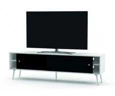 Medinė TV spintelė RETRO stiliaus SONOROUS RTRA-180-WHT-BLK plotis 180cm