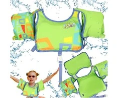 AQUASTAR Žalia maudymosi liemenė su rankovėmis