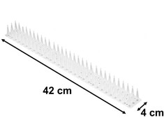 Atsparūs spyglių rinkinys, baltas, 43 cm