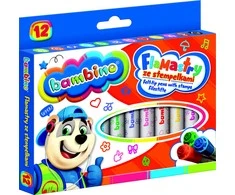 BAMBINO antspaudų rašikliai 12 spalvų