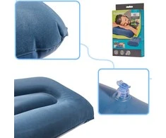 BESTWAY 67121 Kelioninė pripučiama veliūrinė pagalvėlė tamsiai mėlyna