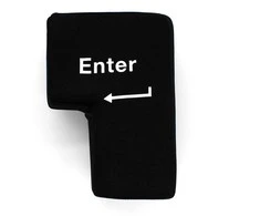 ENTER klavišas didelė antistresinė USB pagalvėlė