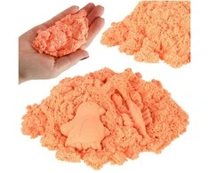 Kinetinis smėlis 1kg maišelyje oranžinis
