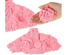 Kinetinis smėlis 1kg maišelyje rožinės spalvos