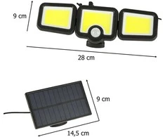 LED lempa su judesio ir sutemų jutikliais