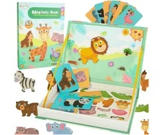 Magnetinė dėlionė safario gyvūnai 47el.