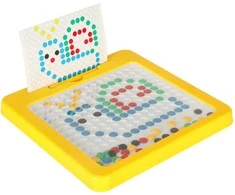 Magnetinės montessori lentos taškai geltoni