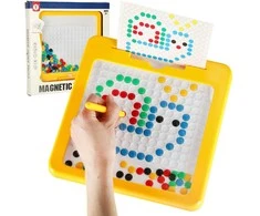 Magnetinės montessori lentos taškai geltoni