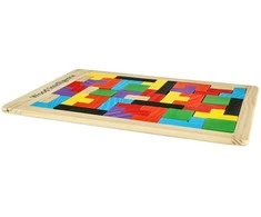 Medinės dėlionės tetris blokai 40el.