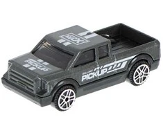 Metalinis automodeliukas Pick-up pilkas 7cm