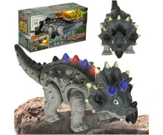 KIK Nuotoliniu būdu valdomas dinozauras RC Triceratops vaikšto šviečia riaumoja