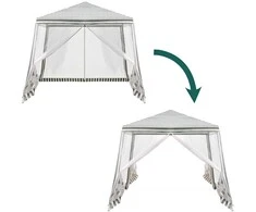 Roger Palapinė sodo vakarėlių paviljonas komercinė pavėsinė Balta 2,4X2,4 m
