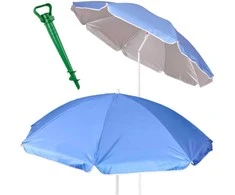 Parasol sodo plażowy regulowany łamany składany UV 150cm mėlyna