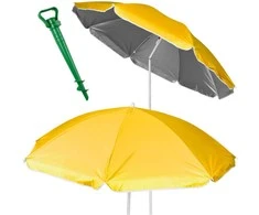 Parasol sodo plażowy regulowany łamany składany UV 150cm geltona