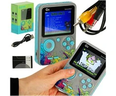 Ikonka Nešiojama mini retro žaidimų konsolė, pilka