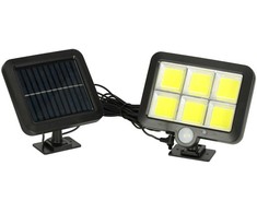 Saulės šviestuvas su judesio jutikliu 120 LED