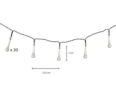 LED Varvekliai 6 5m 30LED, šiltai balta