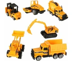 Statybinės technikos automobilių komplektas 6 vnt