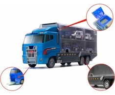 Roger Transporterio sunkvežimis TIR paleidimo įrenginys + metaliniai policijos automobiliai