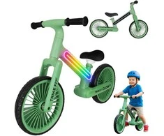 Baby Mix Balansinis dviratis Trike Fix Glow LED rėmas, žalias
