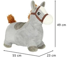 Guminis šokinėjimo arkliukas vaikams, su pompa, 27 cm