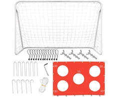 Futbolo vartai su taiklumo kilimėliu 215×153×76 cm